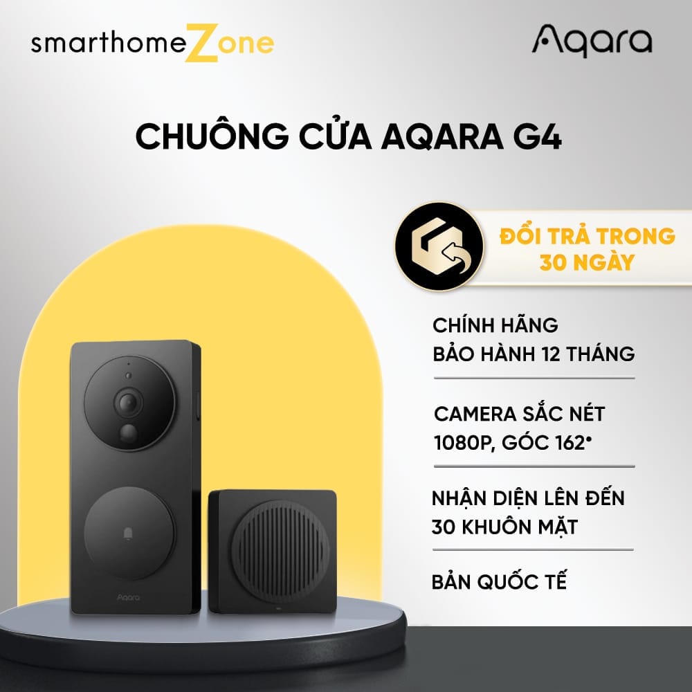 Chuông cửa Aqara G4 Video Doorbell 1080p Face ID