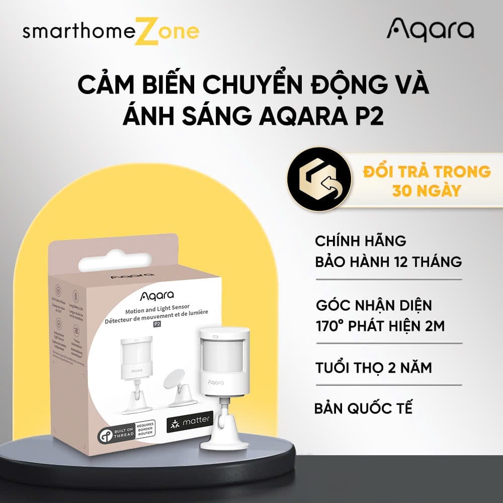 Cảm biến chuyển động và ánh sáng Aqara P2 Motion & Light Sensor
