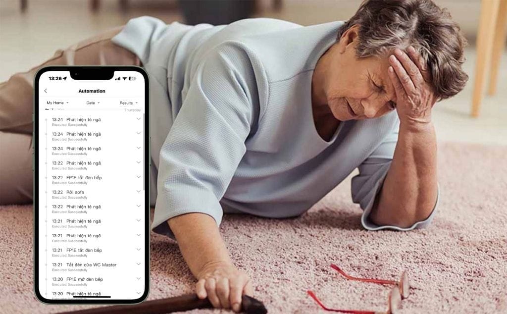 Cảnh báo té ngã, theo dõi sức khỏe 1 Cảnh Báo Té Ngã